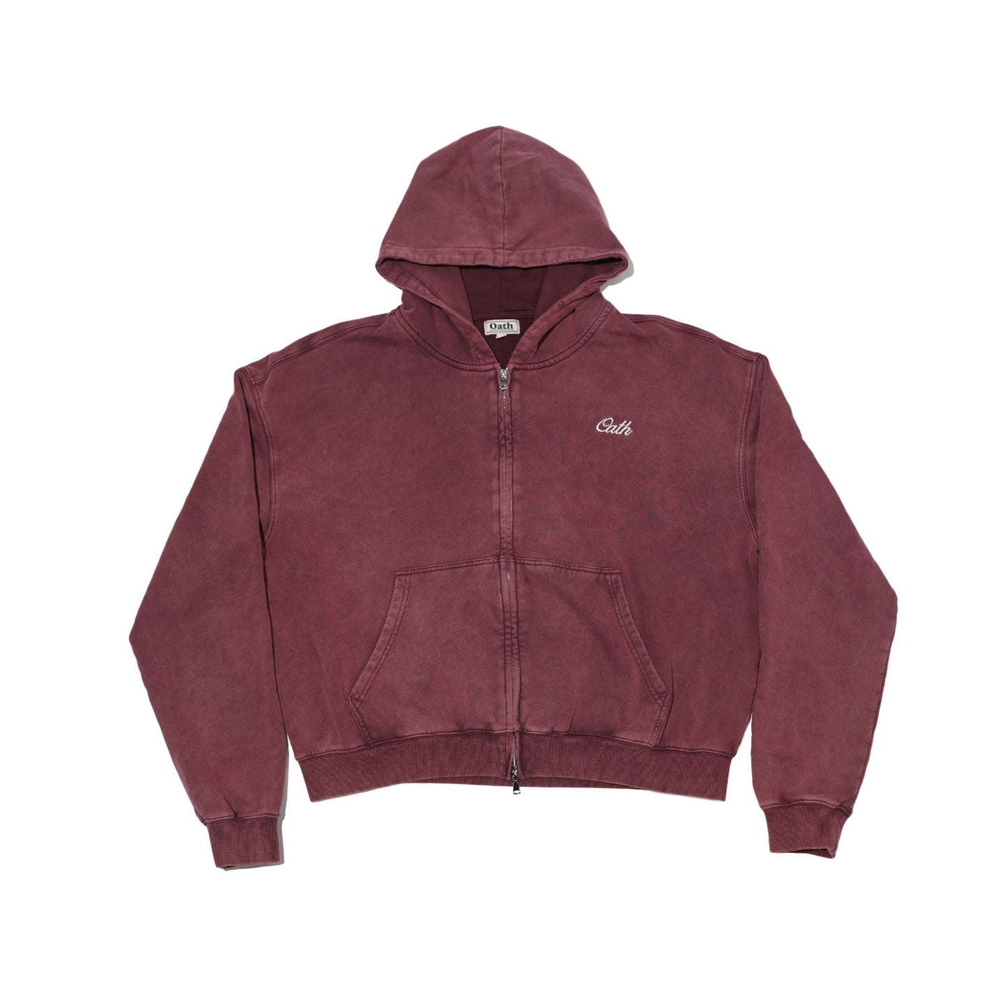 Lightweight Zip Up Vintage Maroon